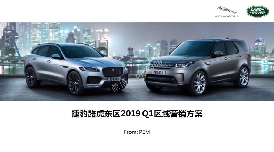 捷豹路虎汽车2019年度品牌营销推广方案，占领华东激活消费者，从而提升销售